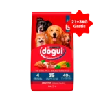 DOGUI ADULTOS CARNE POLLO Y VEGETALES x21 + 3 kg