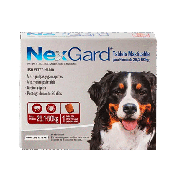 NEXGARD TABLETA MASTICABLE 25-50 KG