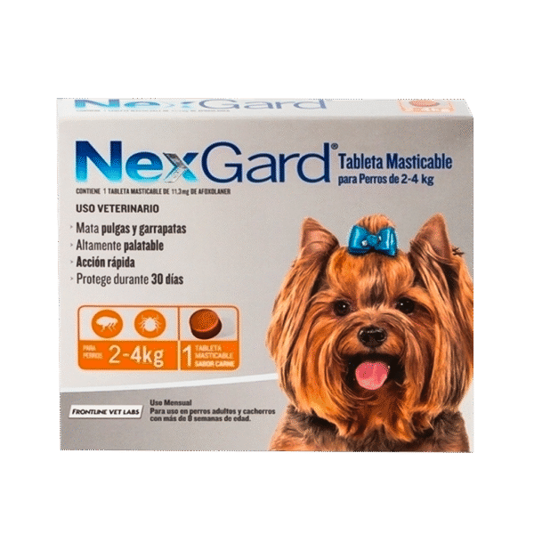 NEXGARD TABLETA MASTICABLE 2-4 KG