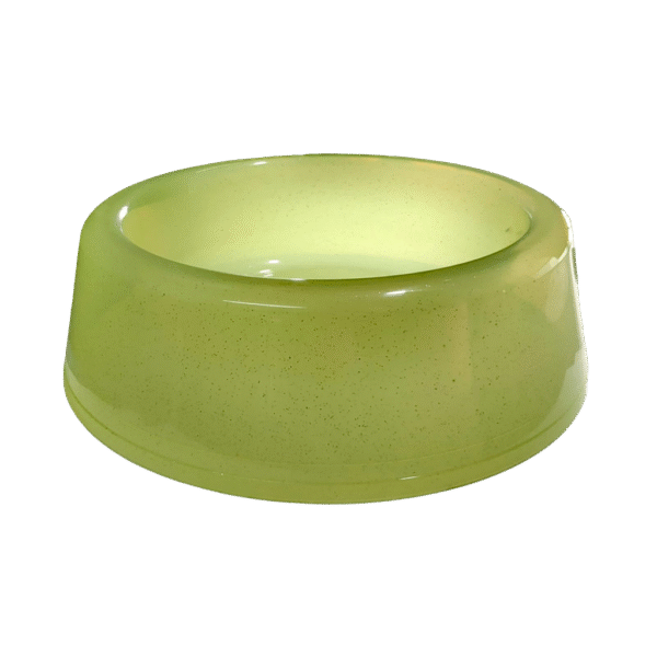 COMEDERO REDONDO MINI C/ BRILLANTINA VERDE