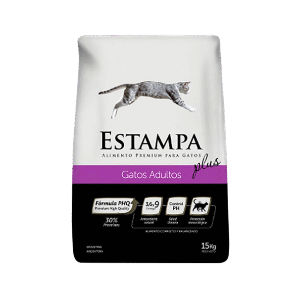 ESTAMPA PLUS GATO ADULTO X 15KG