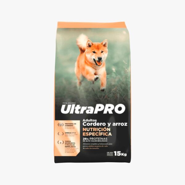 ULTRA PRO ADULTO CORDERO Y ARROZ X15KG